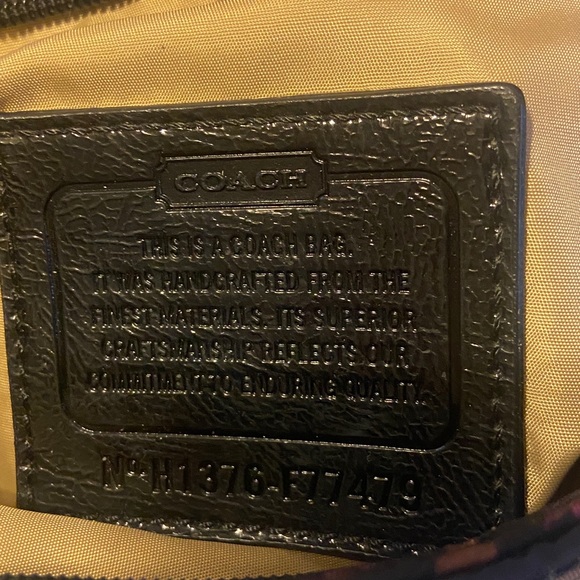 Coach Animal Print Crossbody Bag - Purple and Brown with matching cosmetic bag - Picture 7 of 14